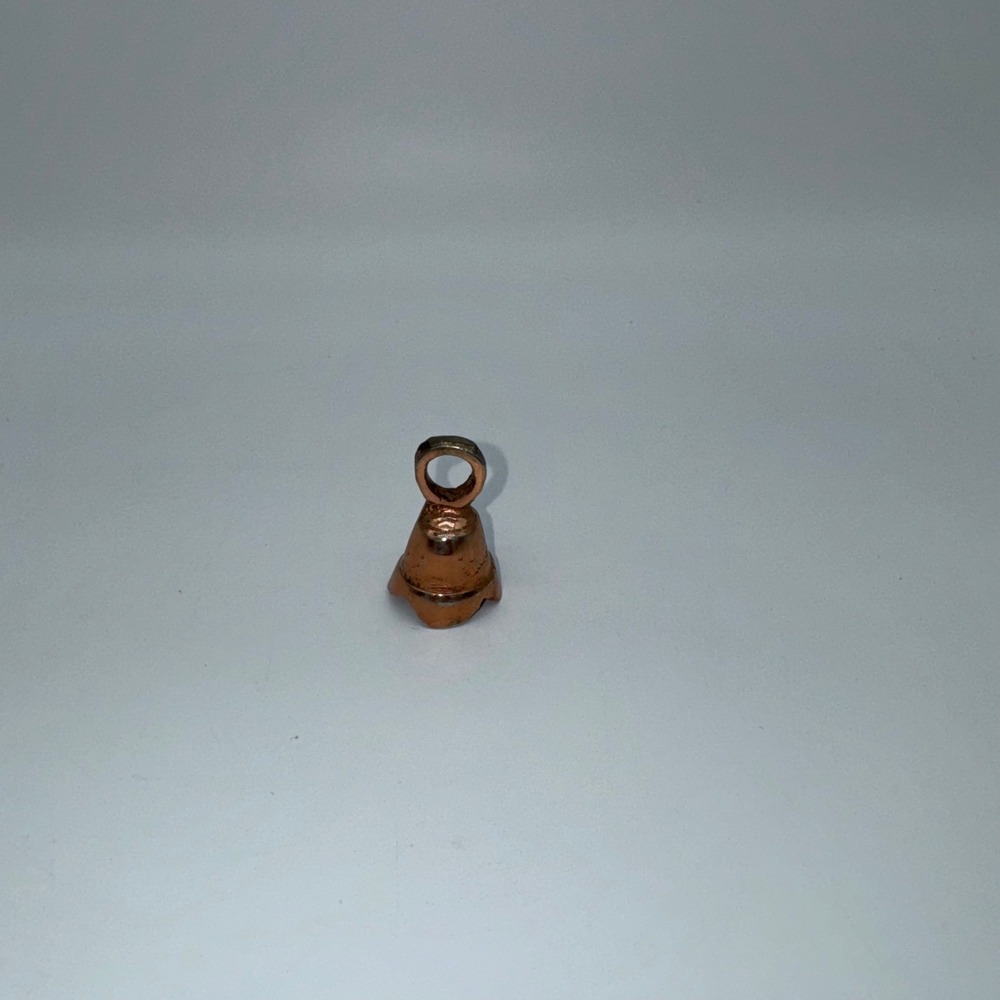Small Metal Bell Charm Pendant with Loop for Jewelry Making Crafts - Picture 1 of 5